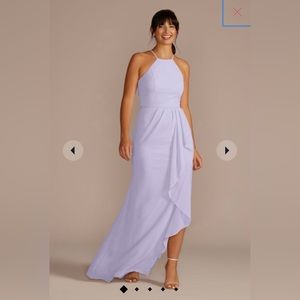 David’s Bridal High-Neck Chiffon Bridesmaid Dress